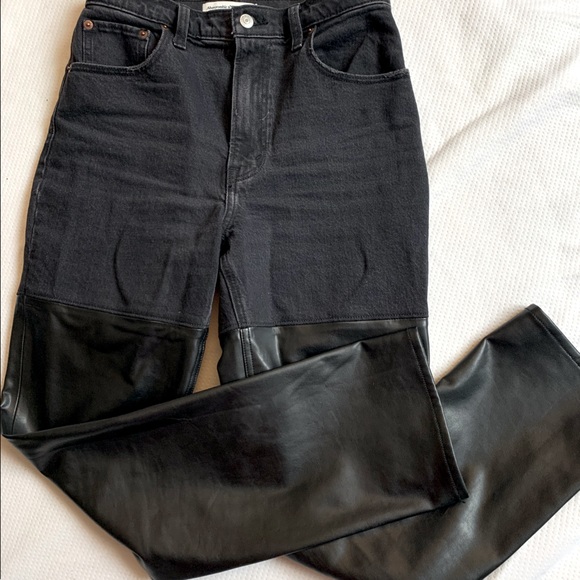 Abercrombie & Fitch Jeans Abercrombie Mixed Fabric Ultra High Rise